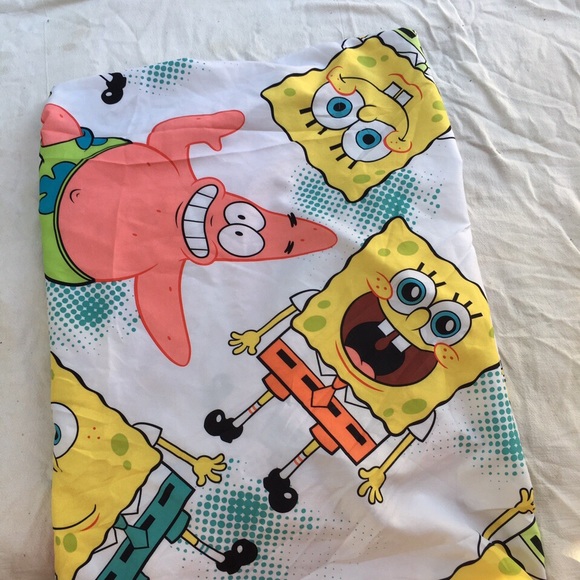 00s spongebob and patrick funky y2k fitted sheet - Picture 3 of 4